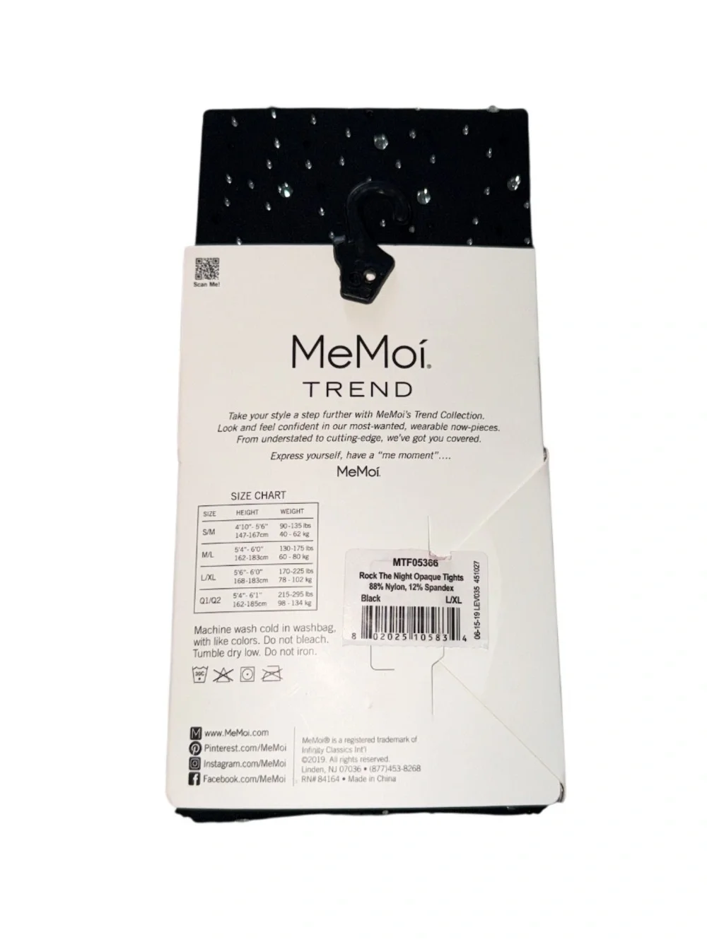 NEW Nordstrom MeMoí Rock The Night Opaque Faux Sparkly Gemstone Nylon/Tights